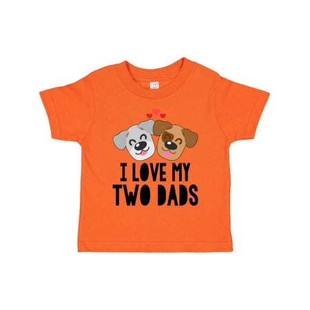 

Inktastic I Love My 2 Dads Gift Toddler Boy or Toddler Girl T-Shirt