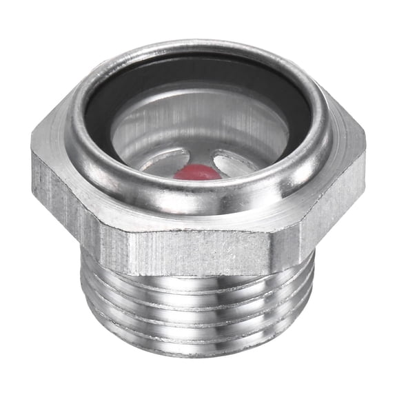 Uxcell Air Compressor Oil Sight Glass 1/2" NPT Toughened Glass for Air Compressor