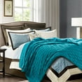 thumbnail image 3 of Chanasya Super Soft Fuzzy Faux Fur Elegant Rectangular Embossed Throw Blanket | Fluffy Plush Sherpa Cozy Microfiber Turquoise Blanket for Bed Couch Living Room Fall Winter Spring (50" x 65") - Skyteal, 3 of 10