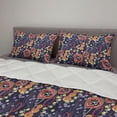 thumbnail image 2 of Botanical Comforter & Sham Bedding Set, Colorful Exotic Jungle Night Interpretation, 3 pcs Duvet Set Microfiber Filling Quilt, 5 Sizes, Quartz Salmon, by Ambesonne, 2 of 4