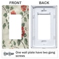thumbnail image 3 of Yayeee Rocker Switch Wall Plate 1-Gang 4.6"x2.9" Home Decorative Outlet Cover, Red Floral Pattern, 3 of 6