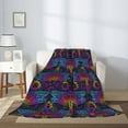 thumbnail image 2 of Rateoe Mandalas Dragonfly Pattern Flannel Throw Blanket, Ultra-soft Blanket for Bed, Couch, Car, Hypoallergenic Anti-pilling blanket-80"x60"(Vertical), 2 of 6