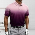 thumbnail image 5 of Zysthvn Polo Men Shirts Golf Summer Casual Mens T Shirts Athletic Gradient Turn Down Collar Short Sleeve Tops, 5 of 5