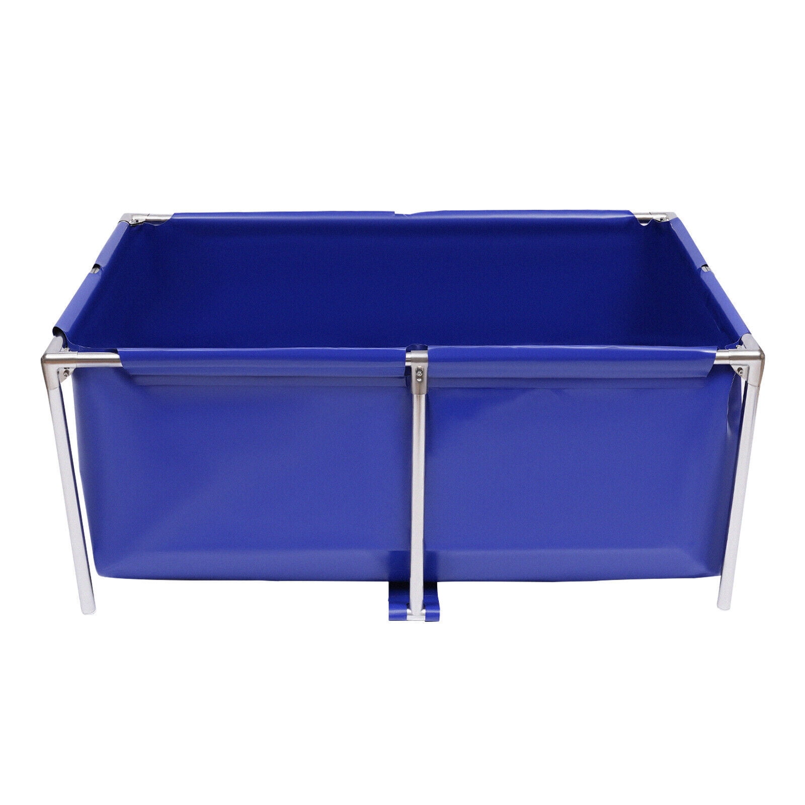 120 Gallon Collapsible Canvas Fish Tank – Large Blue Breeding Pond for Koi, Lobster, and Aquatic Animals – Rust-resistant Stainless Steel Frame with Drain Valve – Portable and Foldable Water Pool