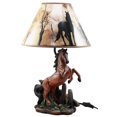 thumbnail image 3 of Ebros Rearing Wild Chestnut Horse Stallion Desktop Table Lamp With Shade Home Decor, 3 of 8