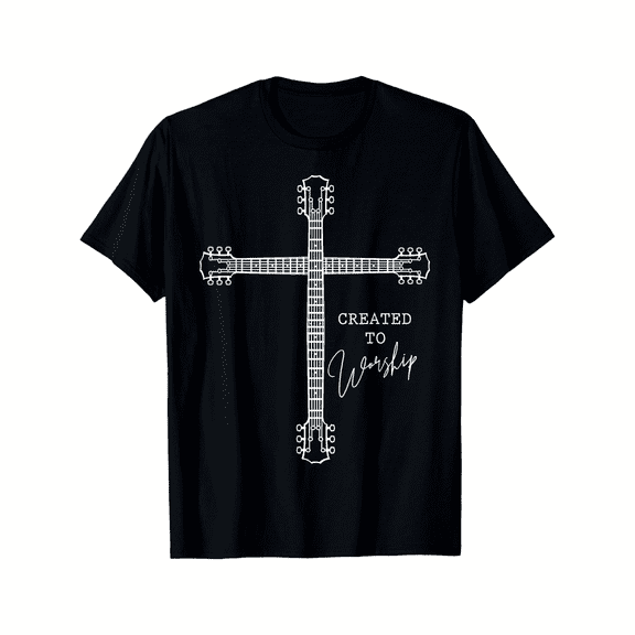 Christian Guitarist Shirt Created To Worship Musician T-Shirt