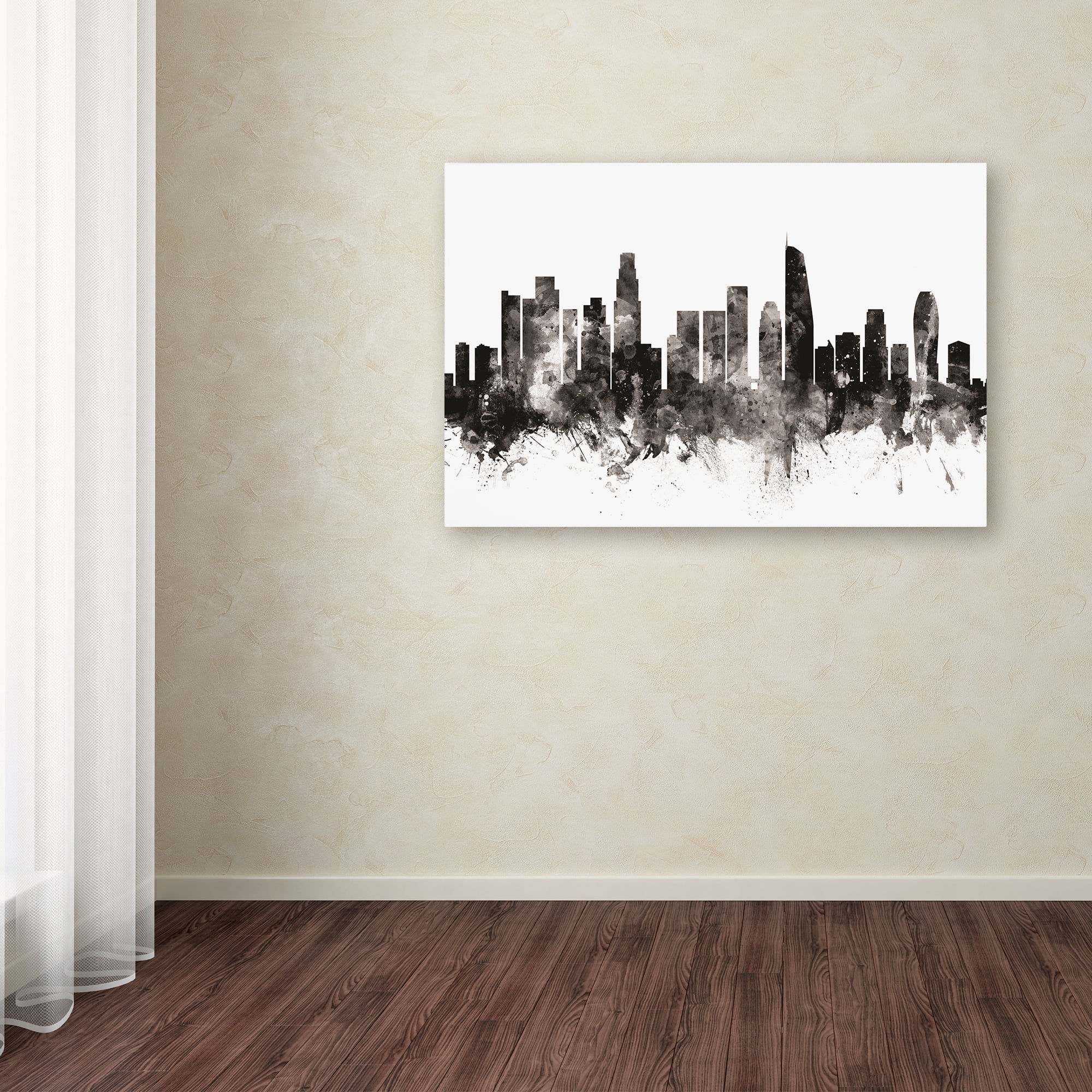 Trademark Fine Art 'Los Angeles California Skyline III' Canvas Art by Michael Tompsett