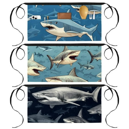 

Shark Custom Garden Apron with 3 Pockets Printed Design