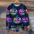 thumbnail image 4 of cocolona Halloween Sweatshirts for Women Fall Long Sleeve Crewneck Shirts Fashion Casual Loose Graphic Tops Hallowee Gifts, 4 of 5