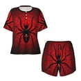 thumbnail image 4 of Lsque Spider on the Web Women's Short-Sleeved Pajama Set - 2 Piece Soft and Lightweight Sleepwear Set-, 4 of 9