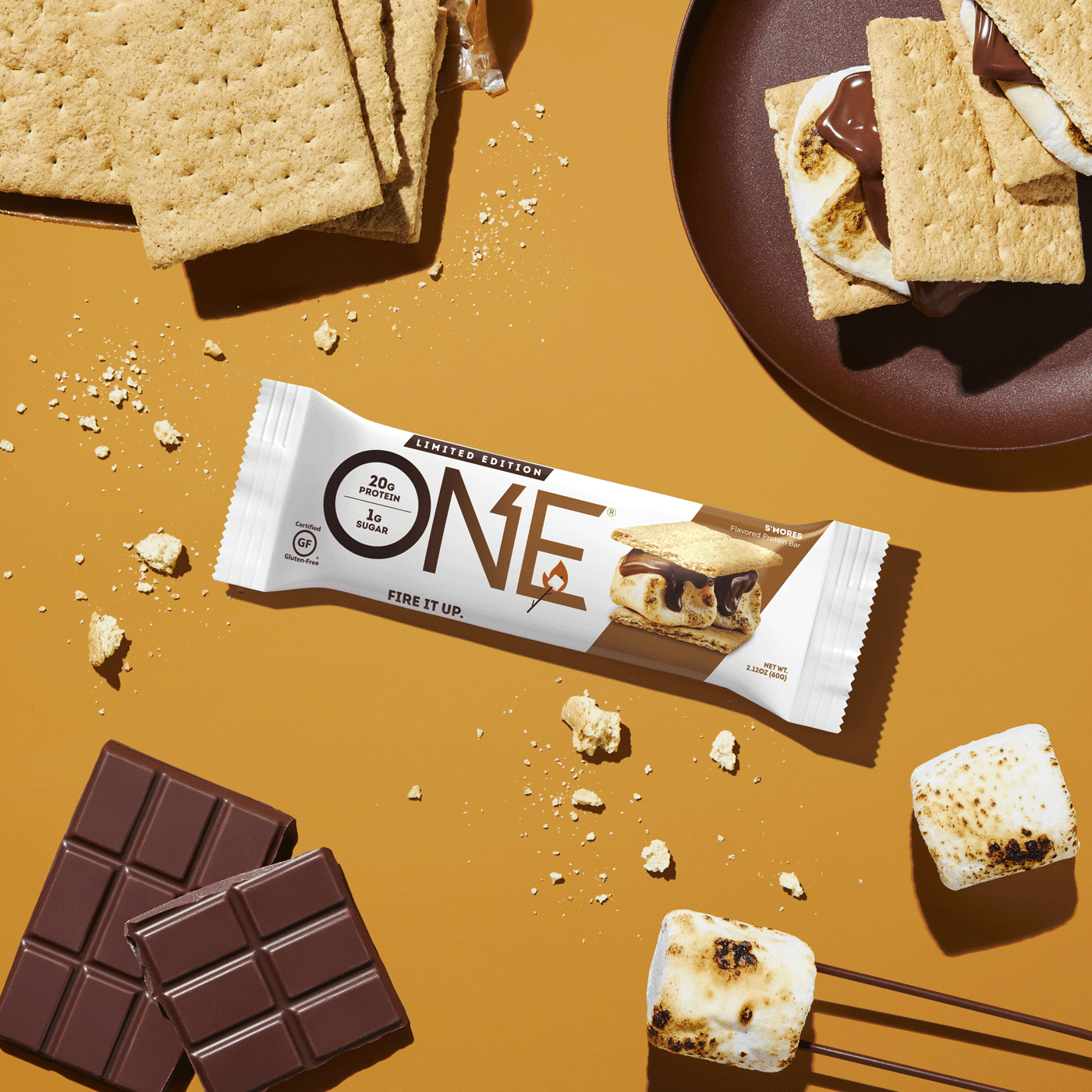 ONE Brands Protein Bar, S'mores, 20g Protein, 12 Count