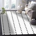thumbnail image 3 of Bohemian White Large Area Rugs, Geometric Stripes Runner Rugs, Non-Slip Floor Throw Mat, Rectangle Carpet for Living Room, Bedroom, Hallway Front Entrance, Kitchen, Dining, 4' x 5'3", 3 of 7