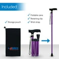 thumbnail image 5 of RMS Folding Cane - Foldable, Adjustable, Lightweight Aluminum Offset Walking Cane - Collapsible Walking Stick with Ergonomic Derby Handle - Ideal Daily Living Aid for Limited Mobility (Lavender), 5 of 6