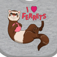 thumbnail image 3 of Inktastic I Love Ferrets Boys or Girls Baby Bib, 3 of 3