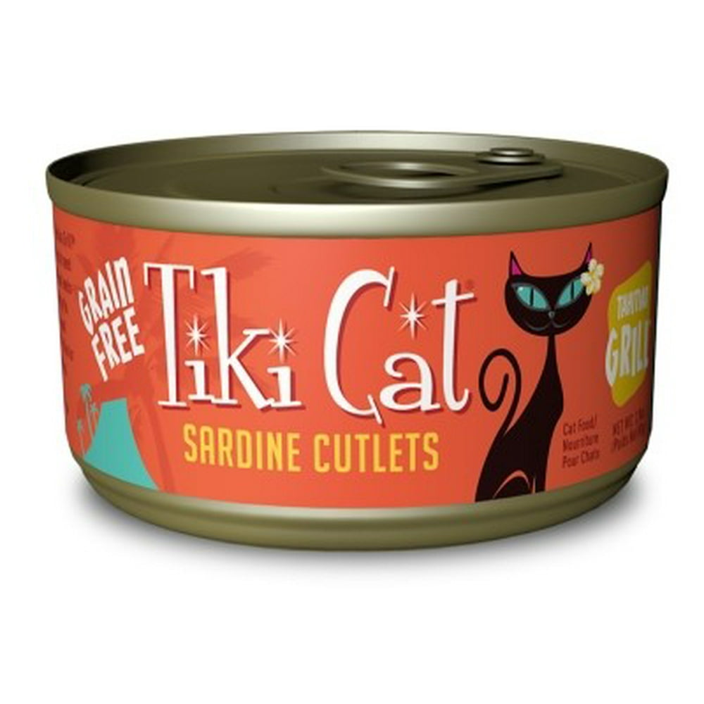 (12 Pack) Tiki Cat Tahitian Grill Sardine Wet Cat Food, 2.8 oz. Cans