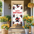 thumbnail image 3 of Colorful Ninja Birthday Party Banner Kids Backdrop Cute Decorative Design Celebration for Children Party Indoor, 3 of 9