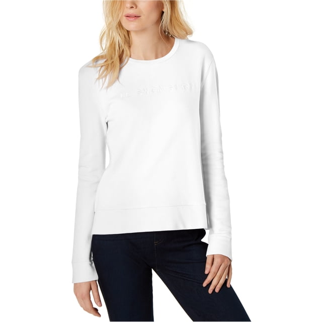 French Connection Chandail en Molleton le pour Femmes, Blanc, Petit