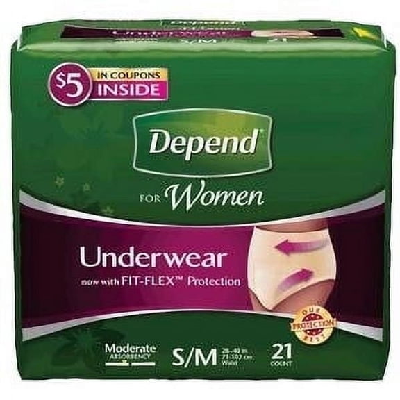 Depend FIT-FLEX Underwear for Women, Max Absorbency, X-Large-Pack of 26