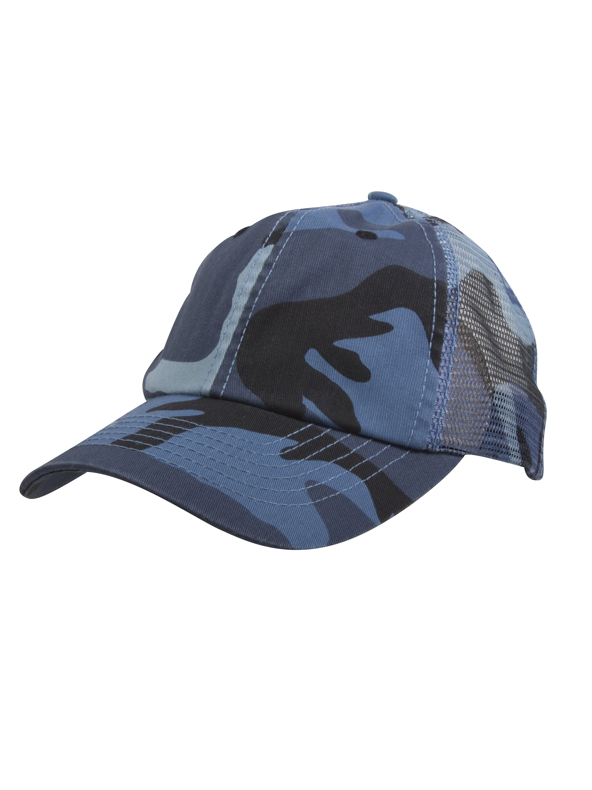G Men's Enzyme Washed Camouflage Trucker Mesh Cap 
