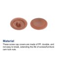 thumbnail image 4 of Screw Cap Covers, 80 Pack 11.8x3.3mm Plastic Screw Decoration Cover, Red Brown, 4 of 5