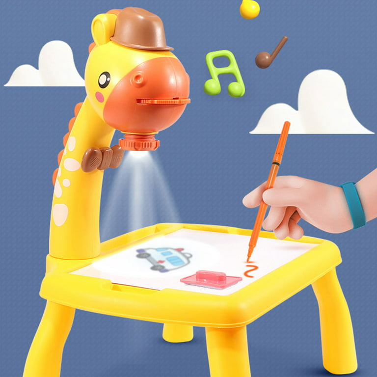  TOLUON Kids Drawing Projector Childrens Projection Painting Set  Trace and Draw Projector Table Educational Toy Gift for Toddler Kids  Giraffe Yellow : Toys & Games