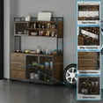 thumbnail image 3 of WIAWG Garage Cabinet with 3 Drawers and Metal Mesh Door, Industrial Mutifunctional Tool Storage Cabinet for Warehouse, Basement, Home Office (Walnut), 3 of 6