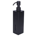 thumbnail image 4 of Botella de ducha cuadrada de 200 ml, dispensador de jabón de manos con champú de acero inoxidable 304, color negro, 4 of 8
