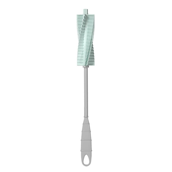 Cepillo para botellas, cepillo de limpieza para tazas, mango largo, herramientas de cocina reutilizables, cepillo de lavado de silicona para tarros de Azul