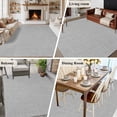 thumbnail image 6 of 8x10 Washable Area Rug, Vintage Linen Non-Slip Extra Large Rectangle Rug for Living Room Bedroom, Pastoral Grey Linen Texture Farmhouse Indoor Floor Mat for Home Decor, 6 of 9