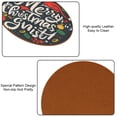 thumbnail image 5 of Christmas 6Pcs Round Microfiber Leather Car Coasters, 11x11 cm/4.3x4.3 in Size, Cup Holder Mat for Drinks, Absorbent Car Accessories, 5 of 6