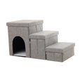 thumbnail image 4 of Escalera para perros con caja de almacenamiento, escalera plegable de 3 escalones para mascotas, práctica cama para gatos trepadores, sofá para coche., 4 of 9