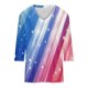 thumbnail image 4 of Fiudx Tops para Mujer Top/Camisa de Manga 3/4 con Cuello En V y Estampado Informal a La Moda para Mujer, 4 of 4