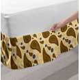 thumbnail image 2 of Paisley Bed Skirt, Continuous Eastern Motifs Floral Ornaments Vintage Illustration, Elastic Bedskirt Dust Ruffle Wrap Around for Bedding Decor, 4 Sizes, Caramel Beige, by Ambesonne, 2 of 2