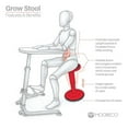 thumbnail image 7 of Pemberly Row 17-24" Plastic Hierarchy Height Adjustable Grow Tall Stool in Red, 7 of 7