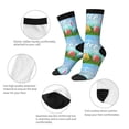 thumbnail image 4 of Wukai Happy Easter Print Contrast Color Mid-tube Socks, 3D Printing Design Adult Socks, High Elastic Breathable Sports Socks, Suitable for Daily,Unisex, 4 of 6