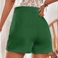 thumbnail image 5 of Casual Pants for Women Elegant High Waist Pleated Straight Leg Summer Shorts with Pockets, 5 of 5