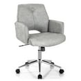 thumbnail image 1 of Costway Hollow Mid Back Leisure Office Chair Adjustable Task Chair w/Armrest, 1 of 10