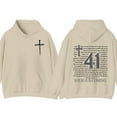 thumbnail image 2 of Your 41 Is Coming Hoodie – Christian Bible Verse Sweatshirt, Inspirational Faith Unisex Pullover, Religious Streetwear Hoodie Gift for Men & Women, 2 of 6