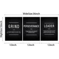 thumbnail image 6 of Inspirational Grind Wall Art for Home Office Workplace, Perseverance Leader Canvas Quotes Motivate Success Positive Poster Framed Motivation Gift for Friends Entrepreneur Ready to Hang, 6 of 6