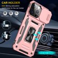 thumbnail image 6 of Allytechgroup Magnetic for iPhone 16 Case with 1x Screen Protector, Rotatable Kickstand Support Car Mount Slide Camera Cover Protective Phone Case for Women Men, Rosegold, 6 of 7