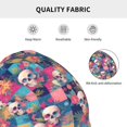 thumbnail image 5 of Fuzoiu Skull flower leaf Plaid Print Winter Beanie Hat for Men & Women,Warm Knit Cap,Women Windproof Watch Hat,Knit Warm Unisex Beanie, 5 of 7