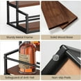 thumbnail image 5 of 2 Pack Liquor Bottle Display Shelf 2 Tier Rack Holder Bar Shelf Stand for Wine Whiskey Risers Organizer Kitchen Countertop, 5 of 10