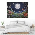 thumbnail image 3 of COMIO  Aesthetic Moon Garden Tapestry Wall Hanging, Night Landscape with Colorful Plants Floral Tapestries for Bedroom Home Decor Multi Color, 3 of 7