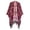 Red, variant on Women's Shawl Wraps Poncho Sweater Plaid Striped Open Front Fringe Cardigan Cape Knit Blanket Red One Size