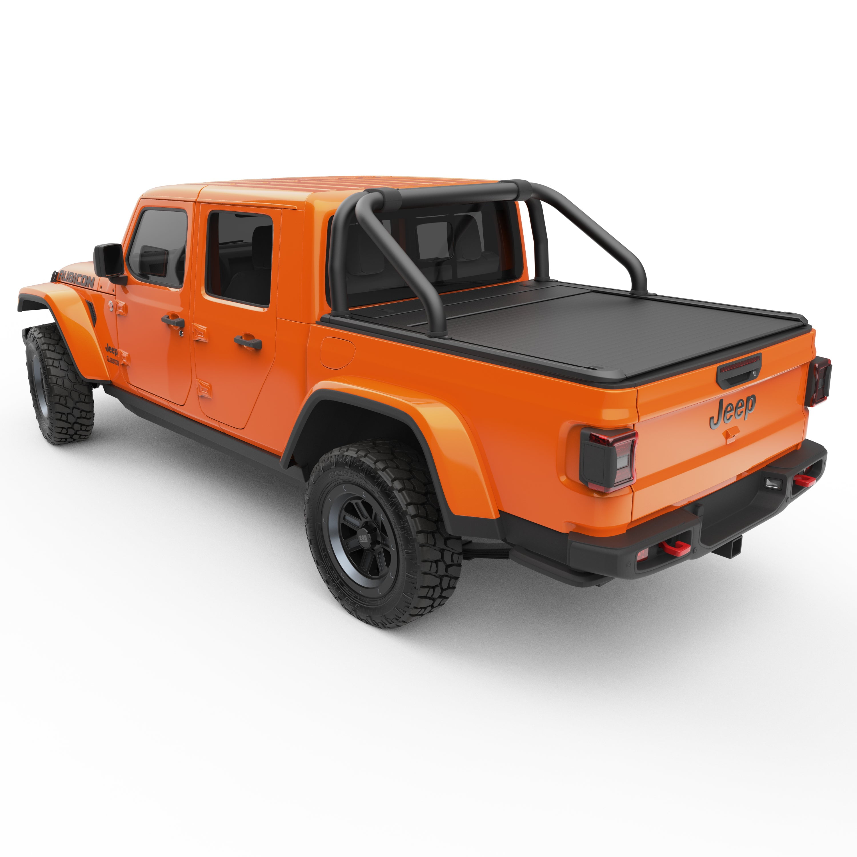 EGR 2020-2023 Fits Jeep Gladiator Sport Crew Cab Pickup 2018-2023 Fits Jeep  Wrangler Unlimited 4 Door Rolltrac S-Series Black Powder Coated Sports Bar  SBAR0162 