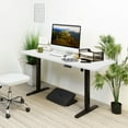 thumbnail image 2 of Mount-It! Electric Standing Desk Frame with Extra-Wide 55" Desktop, White, 2 of 9