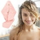 thumbnail image 5 of Toalla de terciopelo para secar el cabello con microfibra Envoltura de turbante, Tapa de botón de secado rápido para cabello largo y rizado, Gorro de ducha suave y absorbente, Reductor de frizz, 5 of 5