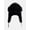 Black Soot, variant on Women's Quilted Trapper Hat, Black