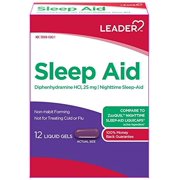 Leader Nighttime Sleep Aid, 12 Liquid Gels
