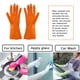 thumbnail image 5 of Kearding 1 par/set de guantes duraderos para lavar platos, guantes de goma para fregar la cocina, guantes para lavar frutas, verduras, baño, jardín, Cocina y Comedor naranja L Kearding HA001006-02, 5 of 8